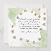 Emerald Elegance Bloemrijke Dankkaart Bedankkaart (Achterkant)