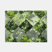 Emerald Elegance: groene bladeren in diamantvorm, Deurmat (Voorkant)