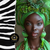 Emerald Elegance Groene Bloemen Hoofdtooi Decoupag Tissuepapier