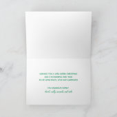 Emerald Elegance Retro Script Merry Christmas Feestdagen Kaart (Binnen)