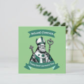 Emerald Elegance: St. Patrick's Day Bisschop kaart (Staand voorkant)
