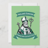 Emerald Elegance: St. Patrick's Day Bisschop Tribu Kaart (Voorkant)