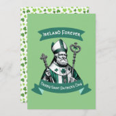 Emerald Elegance: St. Patrick's Day Bisschop Tribu Kaart (Voorkant / Achterkant)