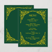 Emerald Elegance Wedding Menu (Voorkant / Achterkant)