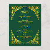 Emerald Elegance Wedding Menu (Voorkant)
