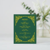 Emerald Elegance Wedding Menu (Staand voorkant)