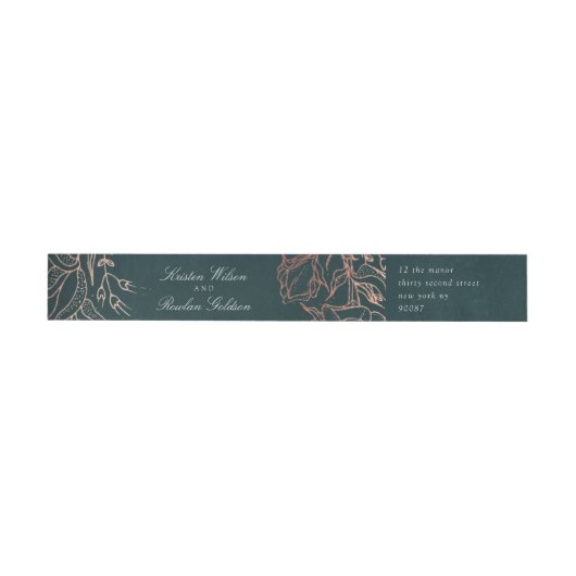Emerald Elegant Copper Floral Wreath Wedding (Individueel)