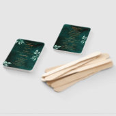 Emerald Elegant Eucalyptus Wedding Programme Handwaaier (Niet-gemonteerd)