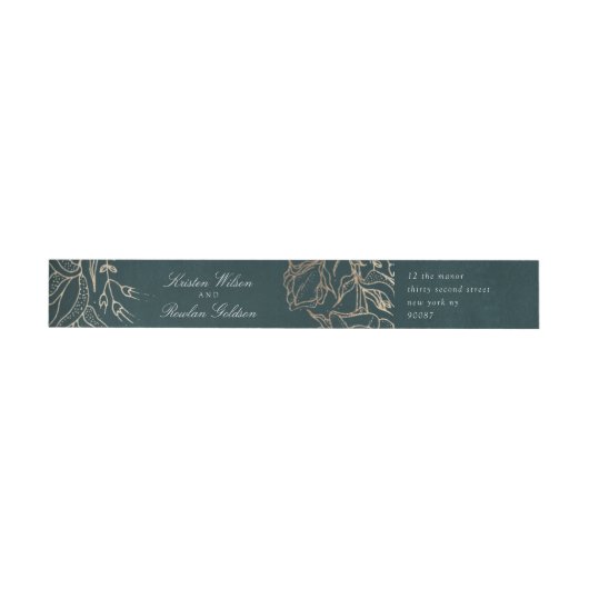 Emerald Elegant Gold Floral Wreath Wedding (Individueel)