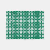 Emerald Elegant Raster Stippen Fleece Deken (Voorkant (Horizontaal))