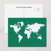 Emerald Elegant World Briefkaart (Voorkant / Achterkant)