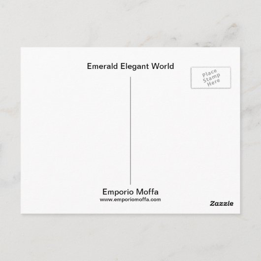 Emerald Elegant World Briefkaart (Achterkant)