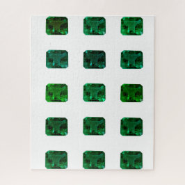 Emerald Emerald snede Green Gemstone Winter Puzzle Legpuzzel
