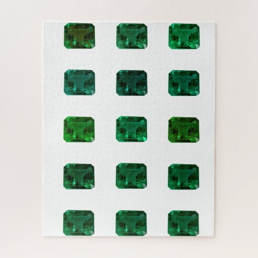 Emerald Emerald snede Green Gemstone Winter Puzzle Legpuzzel (Verticaal)