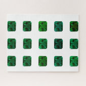 Emerald Emerald snede Green Gemstone Winter Puzzle Legpuzzel (Horizontaal)