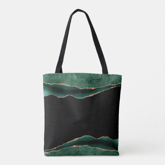 EMERALD EN GOLD AGATE MONOGRAM TOTE BAG (Achterkant)