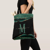 EMERALD EN GOLD AGATE MONOGRAM TOTE BAG (Dichtbij)