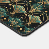 Emerald en Gold Art Deco-geïnspireerde Fan Bureaumat (Hoek)