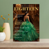 Emerald en Gold Magazine geïnspireerde uitnodiging