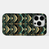 Emerald en goud art deco thema Case-Mate iPhone case (Achterkant (horizontaal))