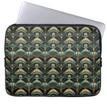 Emerald en goud art deco thema