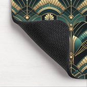 Emerald en goud art deco thema muismat (Hoek)