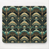 Emerald en goud art deco thema muismat (Voorkant)