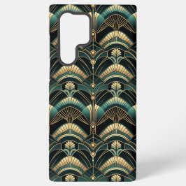 Emerald en goud art deco thema samsung galaxy hoesje