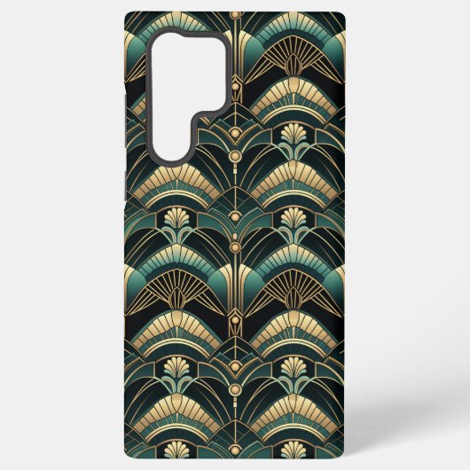 Emerald en goud art deco thema samsung galaxy hoesje (Achterkant)