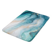Emerald en goud marmeren elegantie badmat (Gekanteld)