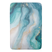 Emerald en goud marmeren elegantie badmat (Voorkant Verticaal)