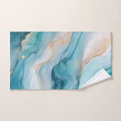 Emerald en goud marmeren elegantie handdoek (Handdoek)