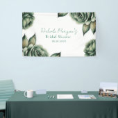 Emerald en Gouden Trouw Bruidsdouche Spandoek (Beurs)