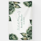 Emerald en Gouden Trouw Bruidsdouche Spandoek (Verticaal)