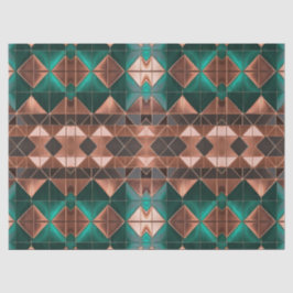 Emerald en koper moderne patroon decoupage tissuepapier