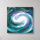 Emerald en Paarse Galaxy Canvas Afdruk (Voorkant)