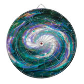 Emerald en Paarse Galaxy Dartbord (Voorkant)
