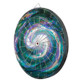 Emerald en Paarse Galaxy Dartbord (Voorkant Rechts)