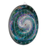 Emerald en Paarse Galaxy Dartbord (Voorkant Links)