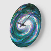 Emerald en Paarse Galaxy Grote Klok (Hoek)