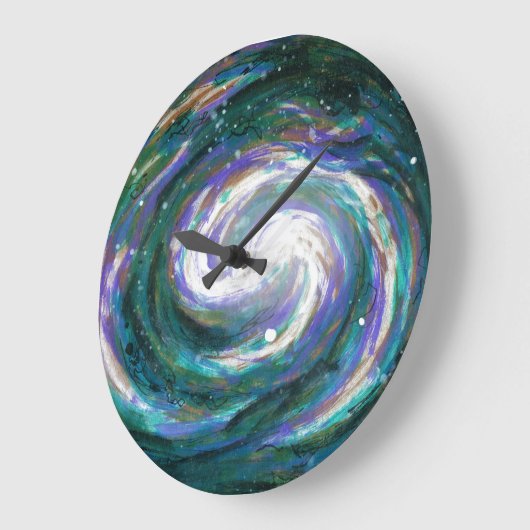 Emerald en Paarse Galaxy Grote Klok (Hoek)