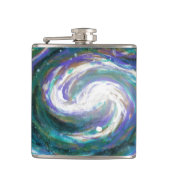 Emerald en Paarse Galaxy Heupfles (Voorkant)