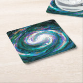 Emerald en Paarse Galaxy Kartonnen Onderzetters (Schuin)