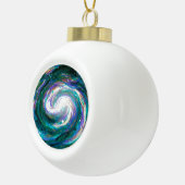 Emerald en Paarse Galaxy Keramische Bal Ornament (Rechts)