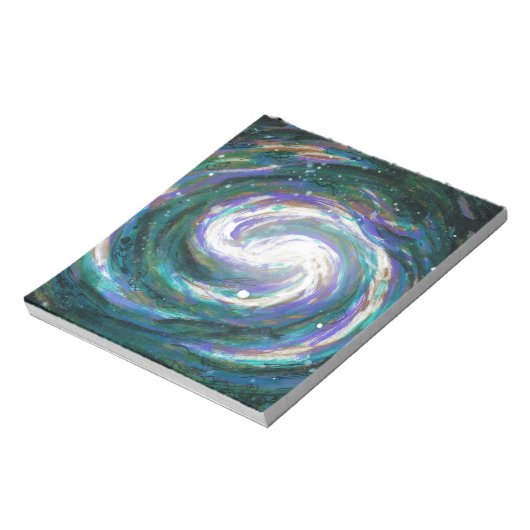 Emerald en Paarse Galaxy Notitieblok (Linkerzijde)