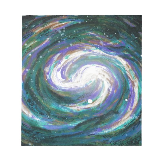 Emerald en Paarse Galaxy Notitieblok (Voorkant)