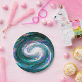 Emerald en Paarse Galaxy Papieren Bordje (Feest)