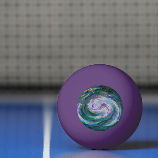 Emerald en Paarse Galaxy Pingpongbal (Net)