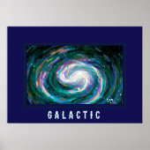 Emerald en Paarse Galaxy Poster (Voorkant)