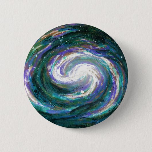 Emerald en Paarse Galaxy Ronde Button 5,7 Cm (Voorkant)